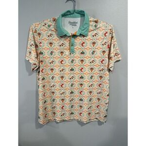 RSVLTS Breakfast Balls Polo Shirt‎ Mens XL Golf Par Tee Time  Stretch